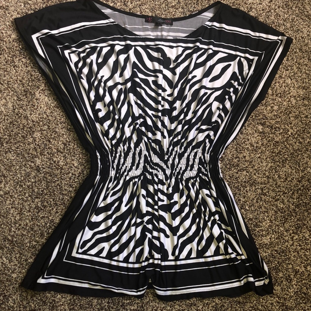 Zebra print top